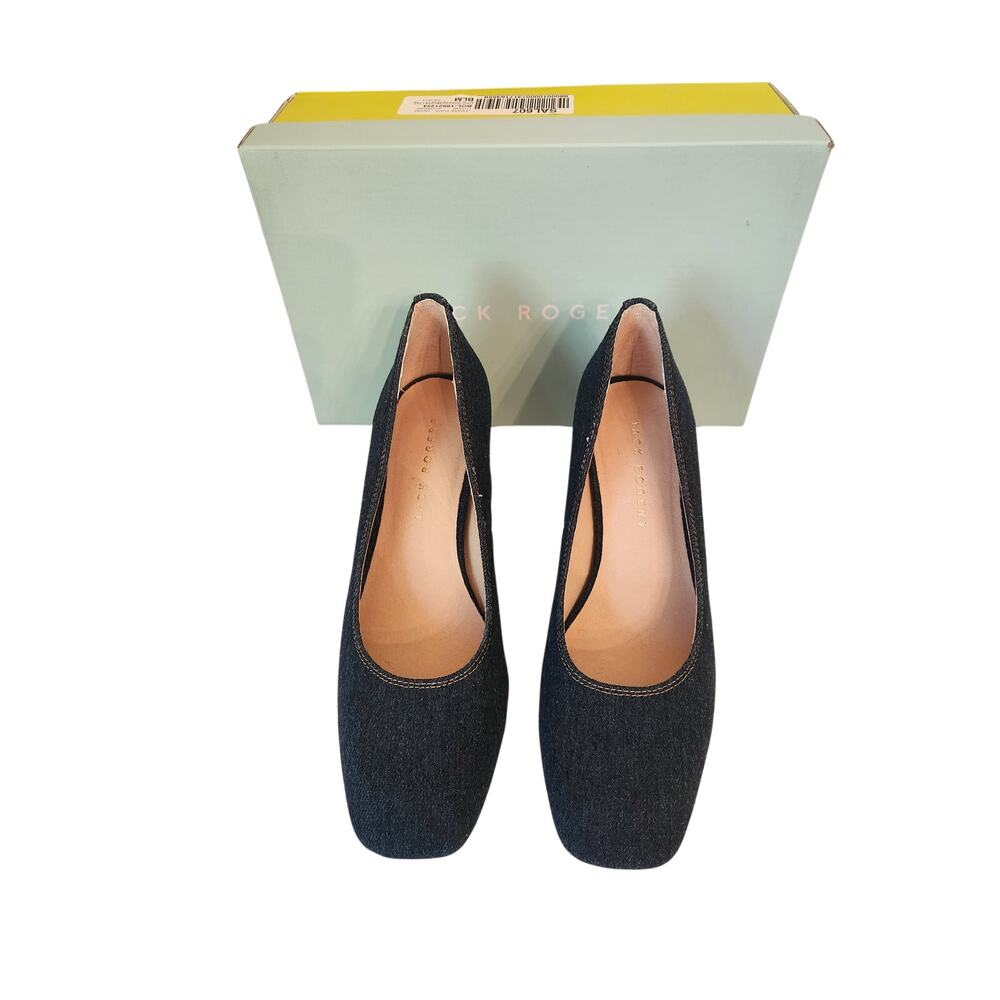 Jack Rogers Lenora Denim Pump Heel Blue Denim 7.5